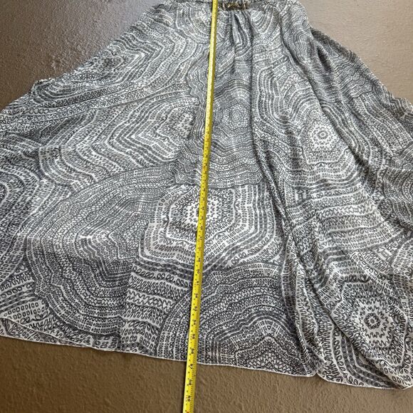 Origem MAXI Dress Size Large BOHO Luxury Hippie Summer Dress Old Gold Brooch - Picture 8 of 16